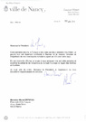 Réponse aux courriers de Laurent Hénart, Maire de Nancy