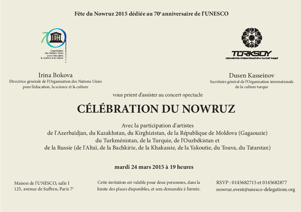 NOWRUZ INVITATION 24 MARCH 2015